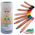 KREDKI SUPER JUMBO 8 KOLORÓW TEMPERÓWKA KIDEA