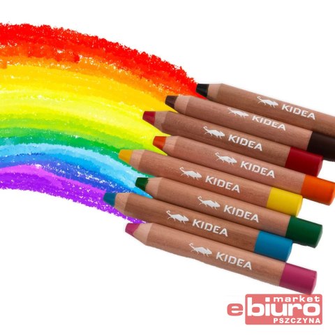 KREDKI SUPER JUMBO 8 KOLORÓW TEMPERÓWKA KIDEA
