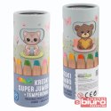 KREDKI SUPER JUMBO 8 KOLORÓW TEMPERÓWKA KIDEA