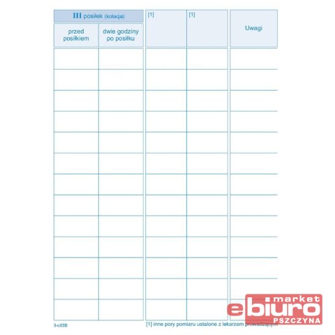 KSIĄŻECZKA POMIARÓW GLUKOZY M-915-5 MICHALCZYK