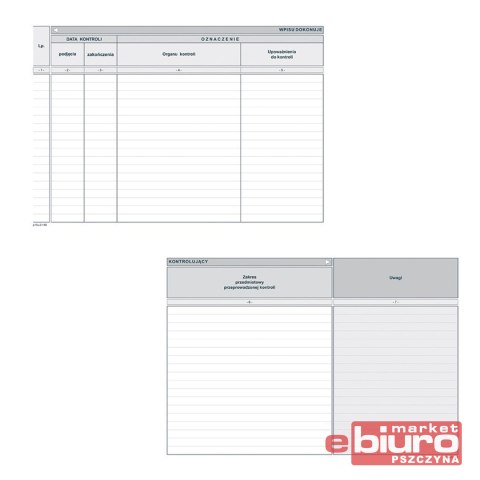 KSIĄŻKA KONTROLI A5 P10-U