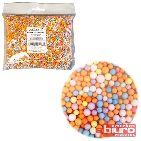KULKI STYROPIANOWE KSK-MIX 4MM MIX KOLORÓW
