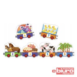 GRA UKŁADANKA EDUKACYJNA LOKOMOTYWA PODRÓŻE Z CYFERKAMI ADAMIGO