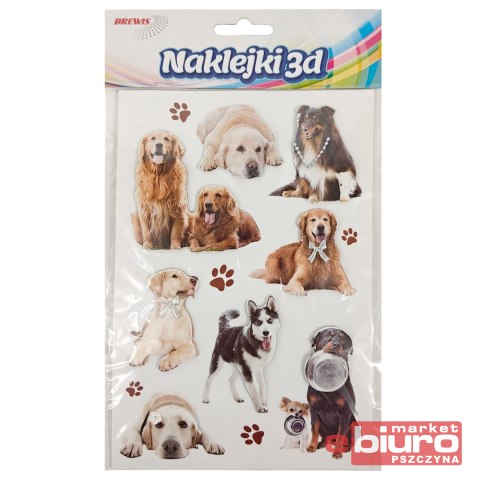 NAKLEJKI PSY 3D CLA8 BREWIS