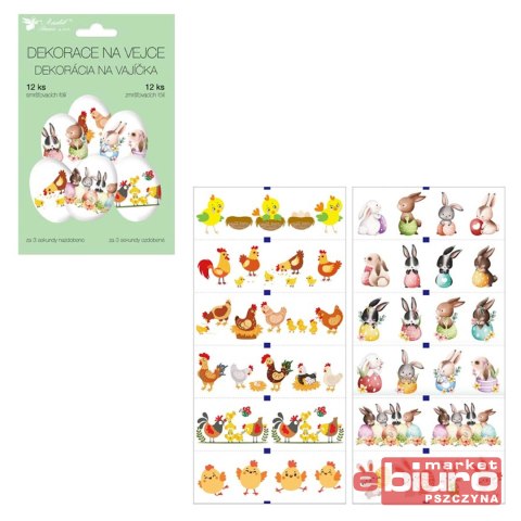 OWIJKI NA JAJKA 7758 ZWIERZĄTKA 12SZT MFP