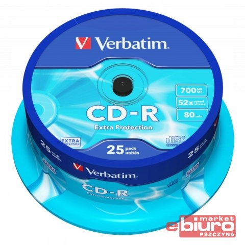 PŁYTA CD-R VERBATIM A'25 700MB 52X EXTRA PROTECTION