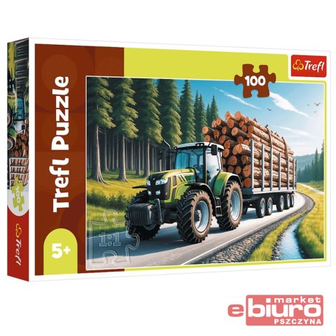 PUZZLE 100 CIĄGNIK LEŚNY 16493 TREFL