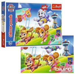 PUZZLE 100 GLITTER BŁYSZCZĄCE PSIAKI PSI PATROL