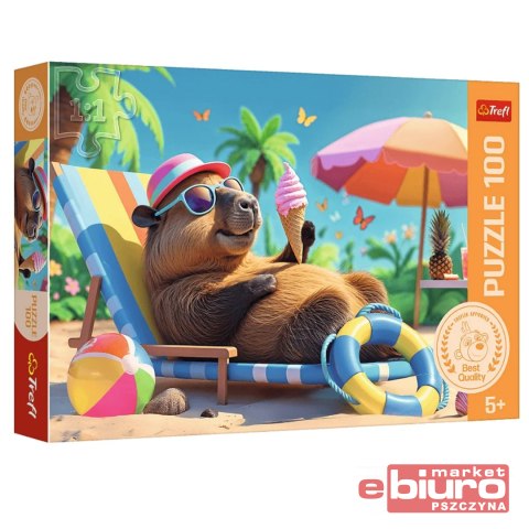 PUZZLE 100 RELAKS W STYLU KAPIBARY 16537 TREFL
