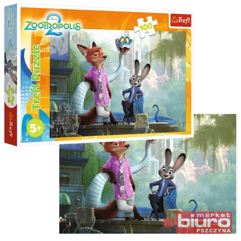 PUZZLE 100 TAJEMNICE ZOOTOPII 16523 TREFL