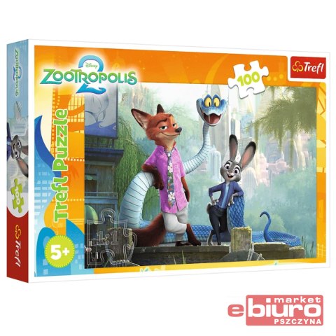 PUZZLE 100 TAJEMNICE ZOOTOPII 16523 TREFL