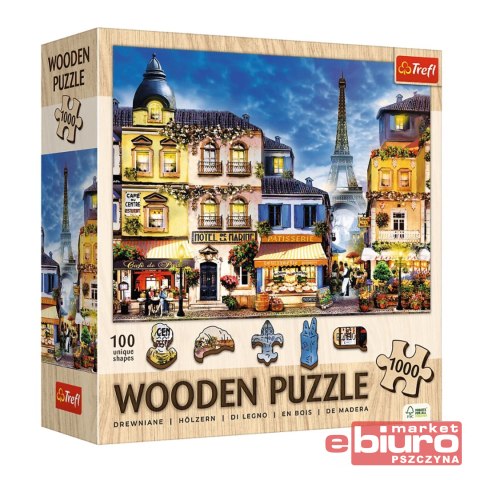 PUZZLE 1000 DREWNIANE FRANCUSKA ULICZKA 20209 TREF