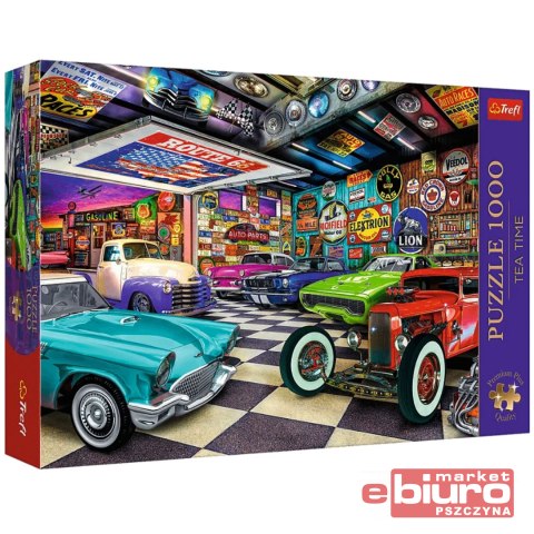 PUZZLE 1000 GARAŻ KOLEKCJONERA SAMOCHODÓW TREFL