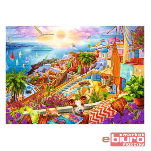 PUZZLE 1000 Z WIZYTĄ NA SANTORINI 10842 TREFL