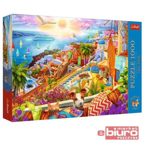 PUZZLE 1000 Z WIZYTĄ NA SANTORINI 10842 TREFL
