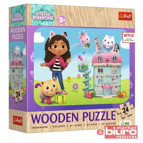 PUZZLE 24 DREWNIANE KONTUR WESOŁA GABBY I PRZYJACI