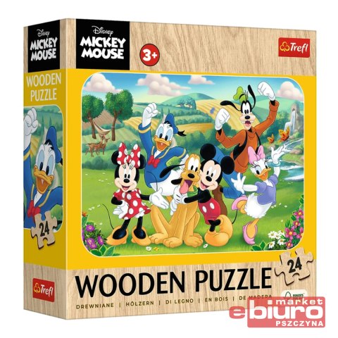 PUZZLE 24 DREWNIANE KONTUROWE MIKI Z PRZYJACIÓŁMI