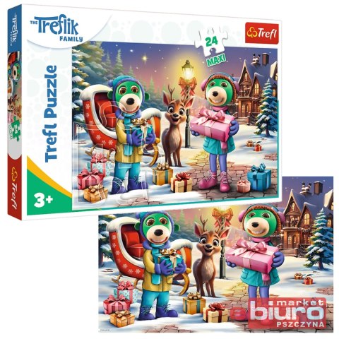 PUZZLE 24 MAXI ZIMOWY CZAS Z TREFLIKAMI TREFL