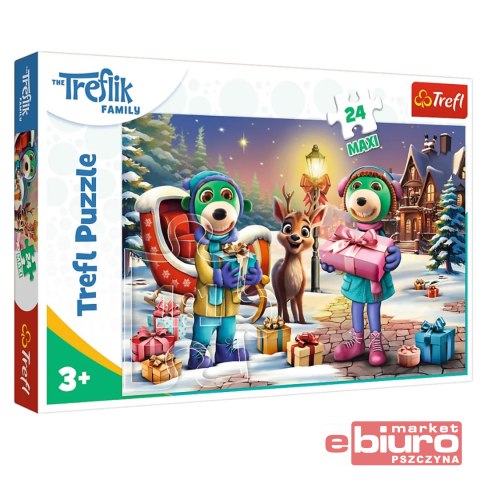 PUZZLE 24 MAXI ZIMOWY CZAS Z TREFLIKAMI TREFL
