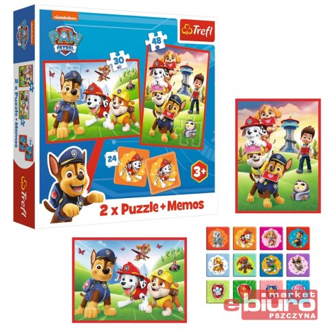 PUZZLE 2W1 MEMOS PSIA EKIPA W AKCJI 93337 TREFL