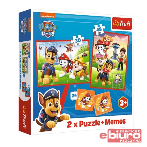 PUZZLE 2W1 MEMOS PSIA EKIPA W AKCJI 93337 TREFL