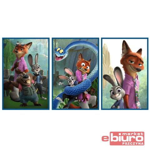 PUZZLE 3X80 ZWIERZAKOWE ŚLEDZTWO ZOOTROPOLIS 2