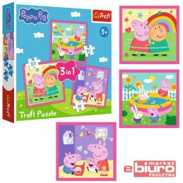 PUZZLE 3W1 PEPPA I PRZYJACIELE 34873 TREFL