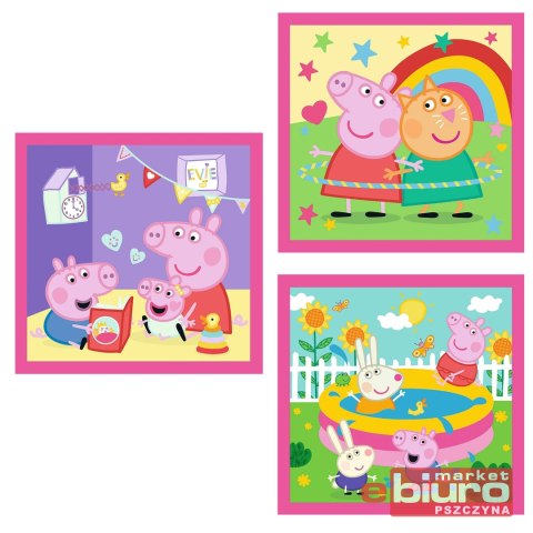 PUZZLE 3W1 PEPPA I PRZYJACIELE 34873 TREFL