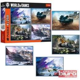 PUZZLE 4X250 WIELKA BITWA CZOŁGÓW 13347 TREFL