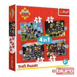 PUZZLE 4W1 PRZYGODY STRAŻAKA SAMA 34632 TREFL
