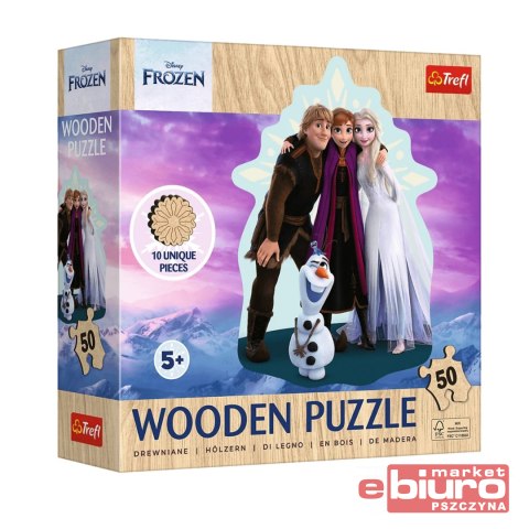 PUZZLE 50 DREWNIANE KONTUR ULUBIONA KRAINA LODU