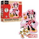 PUZZLE 50 DREWNIANE KONTUROWE WESOŁA MINNIE