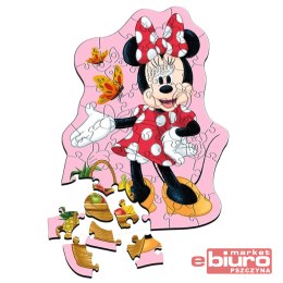 PUZZLE 50 DREWNIANE KONTUROWE WESOŁA MINNIE