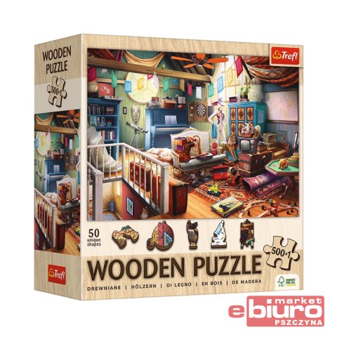 PUZZLE 500+1 DREWNIANE SKARBY NA STRYCHU 20220 TRE