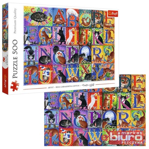 PUZZLE 500 KOCI ALFABET 37527 TREFL