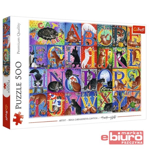 PUZZLE 500 KOCI ALFABET 37527 TREFL