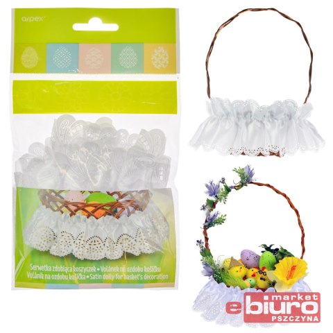 SERWETKA ATŁASOWA ZDOBIĄCA KOSZYCZEK D0906 ARPEX