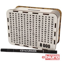 SKARBONKA DUŻA DREWNIANA WYKREŚLANKA 8000+MARKER