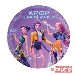 TALERZYKI PAPIEROWE K-POP DEMON HUNTERS 23CM A'8
