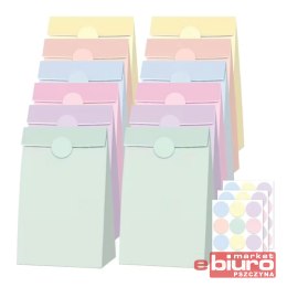 TOREBKI PAPIEROWE PASTELOWE Z NAKLEJKAMI DPCRAFT