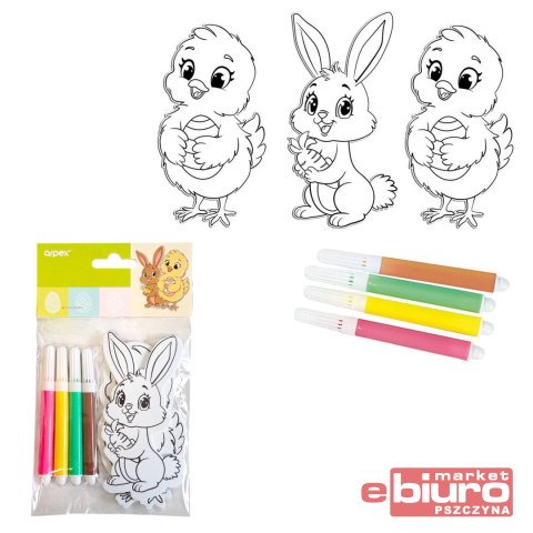 WIELKANOCNE WZORY DO KOLOROWANIA 3SZT ARPEX