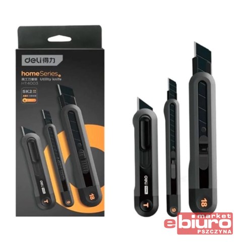ZESTAW NOŻY UNIWERSALNYCH DELI EHT4003 A'3 CZARNE