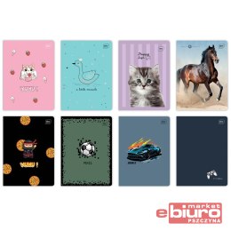 ZESZYT A5 16 KARTEK KRATKA 70G UV MIX INTERDRUK