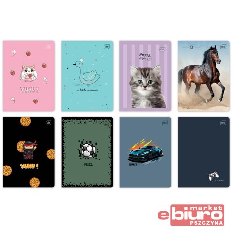 ZESZYT A5 16 KARTEK KRATKA 70G UV MIX INTERDRUK