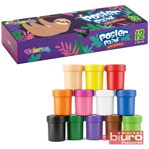 COLORINO FARBY PLAKATOWE 20 ML 12 KOL WILDKID