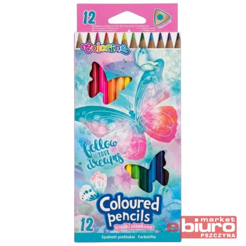 CP COLORINO KREDKI OŁÓWKOWE TRÓJKĄTNE 12KOL DREAMS