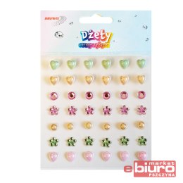 DŻETY SAMOPRZYLEPNE DS106 KWIATKI, SERCA BREWIS