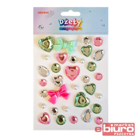DŻETY SAMOPRZYLEPNE DS107 KOKARDY, SERCA BREWIS