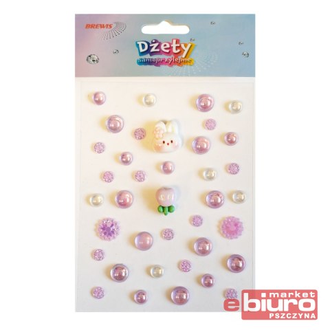 DŻETY SAMOPRZYLEPNE DS109 FIOLETOWE PEREŁKI BREWIS