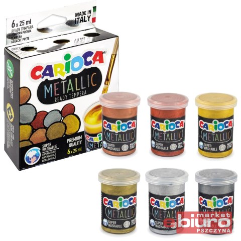 FARBA CARIOCA TEMPERA METALICZNA KO026 6X25ML
